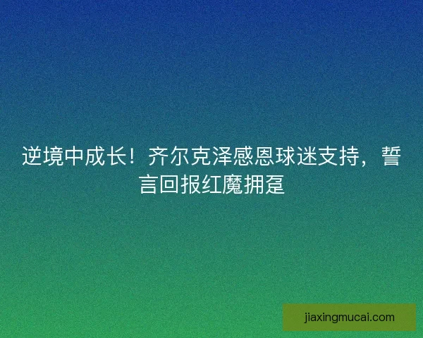 逆境中成长！齐尔克泽感恩球迷支持，誓言回报红魔拥趸